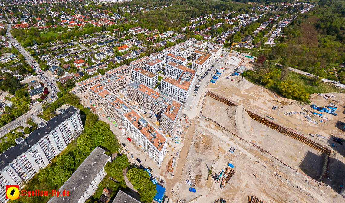 04.05.2023 - Luftbilder vom Alexisqaurtier und Pandion Verde in Neuperlach